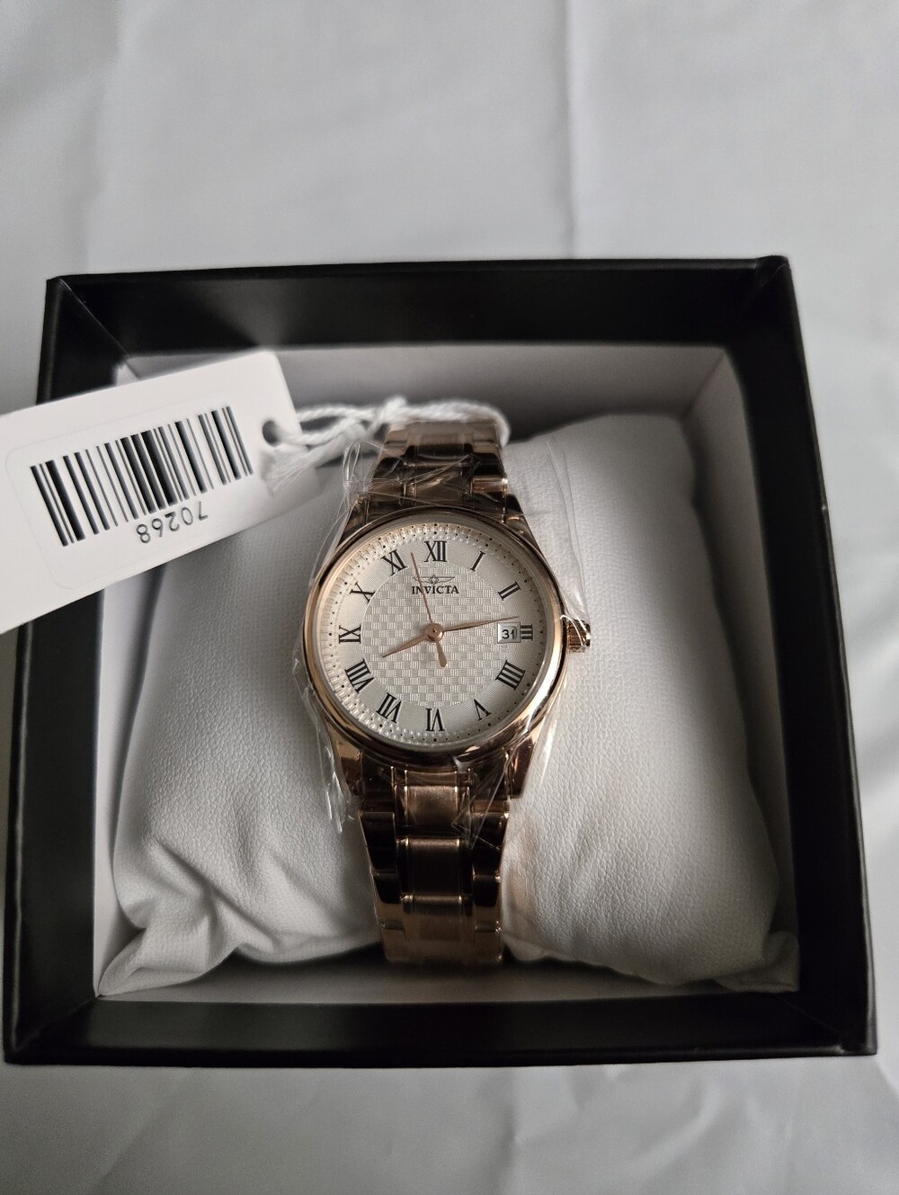Invicta Rose Gold Tone Men's Bracelet Watch with White Dial